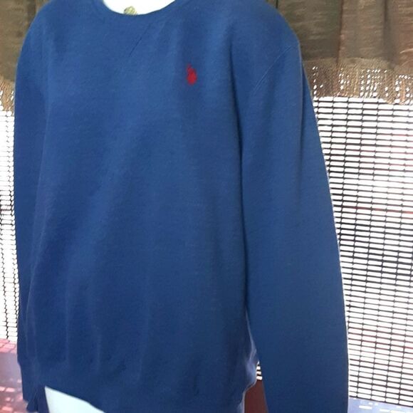 Us polo ASS M Blue CrewNeck SweatShirt‎ M - Picture 3 of 7